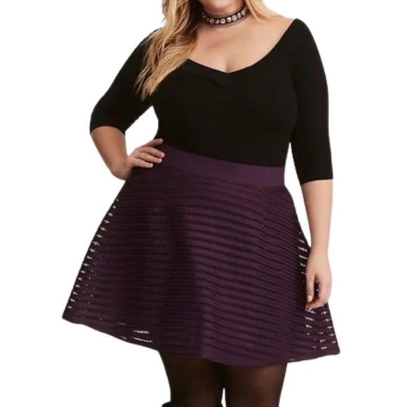Torrid Plum Mesh Circle Skirt - Picture 1 of 3